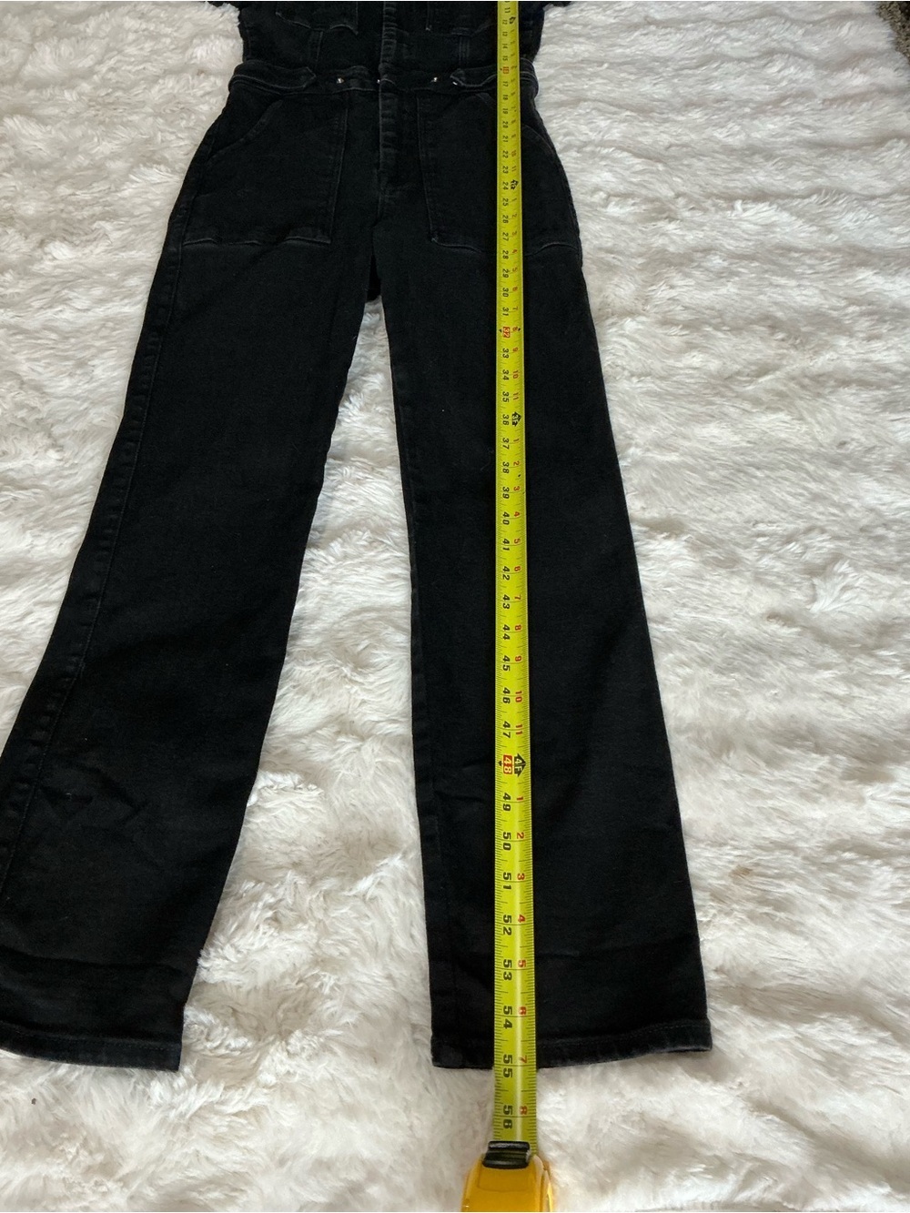 Good American Fit For Success Black Denim Utility Jumpsuit Women’s SZ 2 - Picture 6 of 11